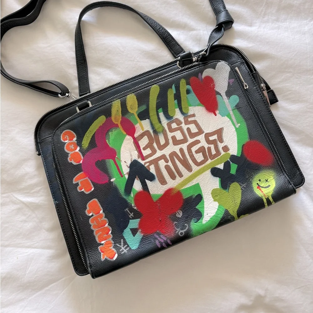LAPTOP / work bag - GENUINE LEATHER - Picture 1 of 11